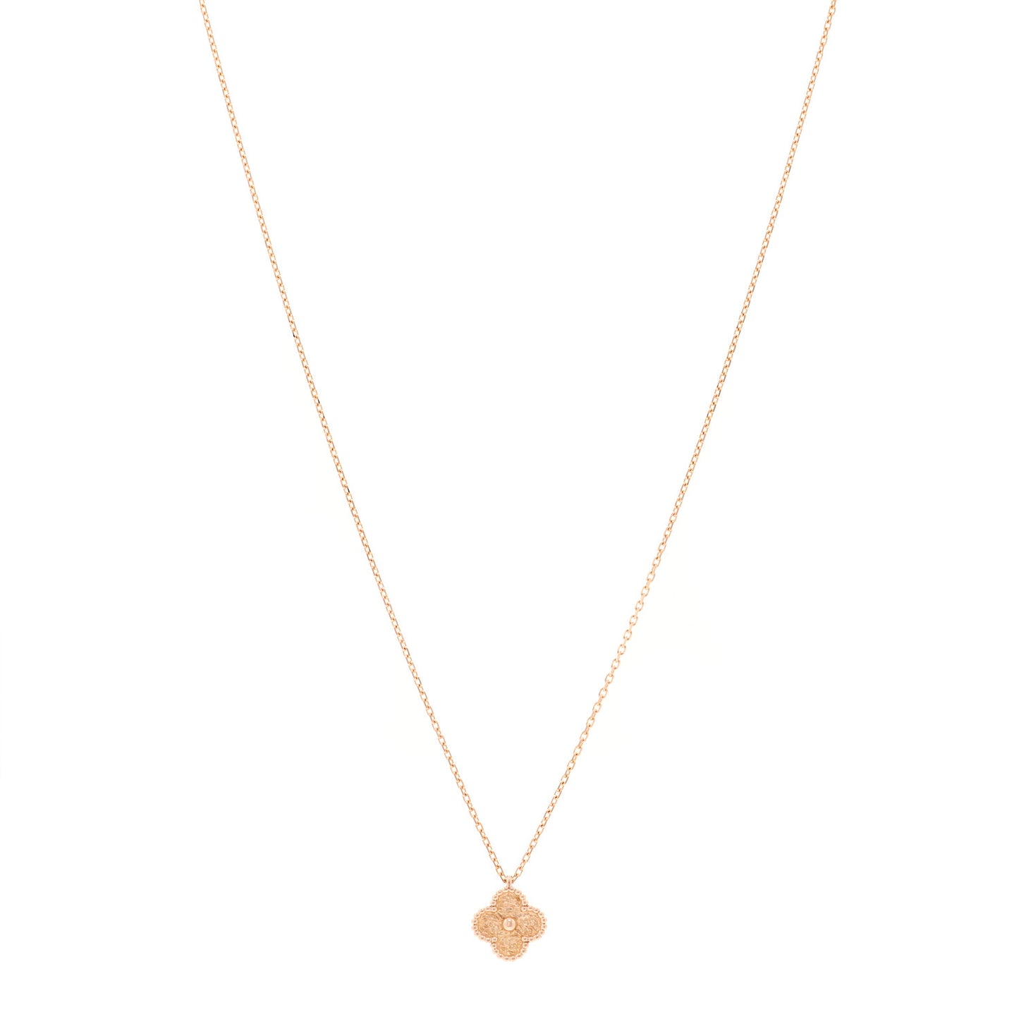 18K Rose Gold Sweet Alhambra Pendant Necklace