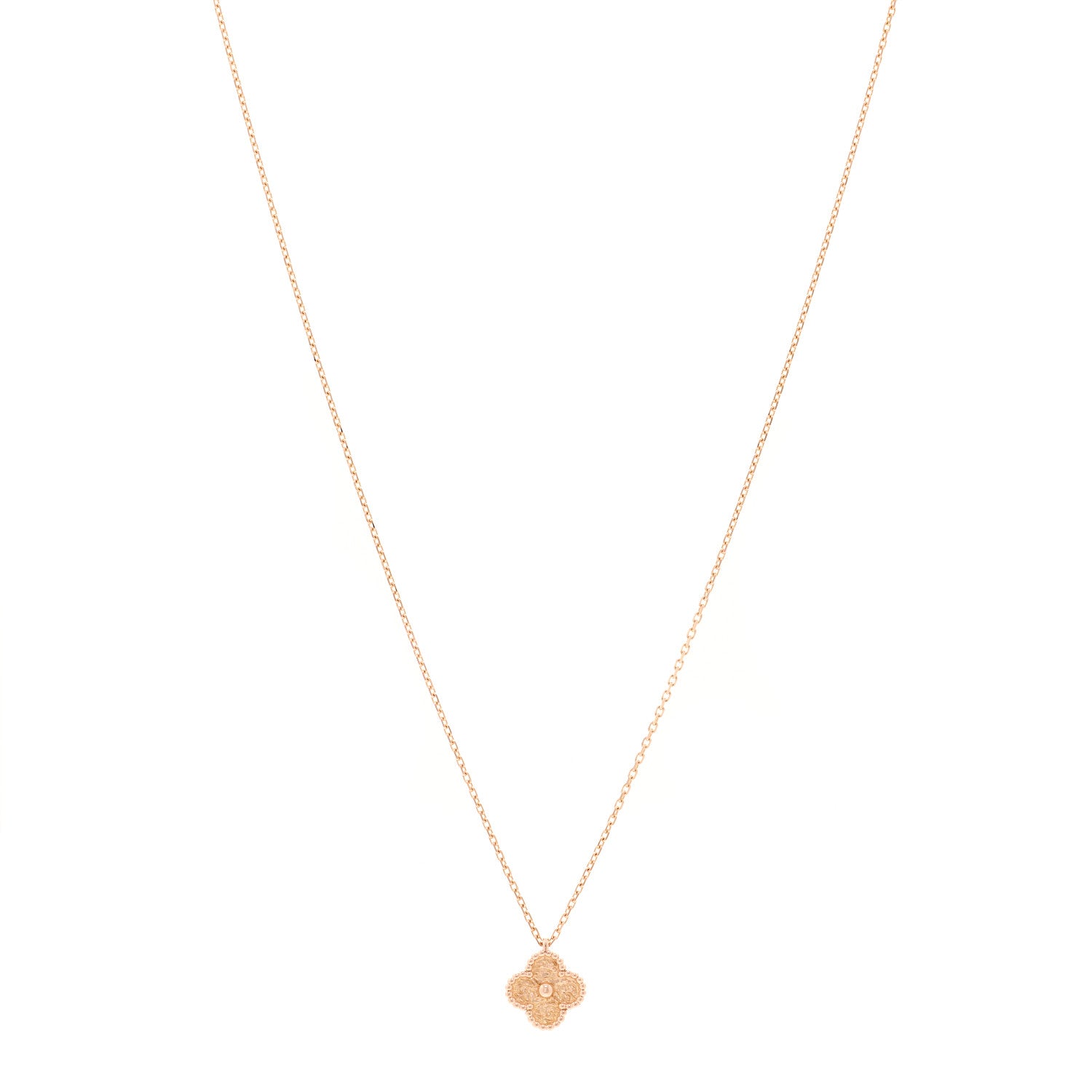 Van Cleef & Arpels 18K Rose Gold Sweet Alhambra Pendant Necklace 1 of 4