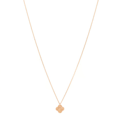 Van Cleef & Arpels 18K Rose Gold Sweet Alhambra Pendant Necklace 1 of 4