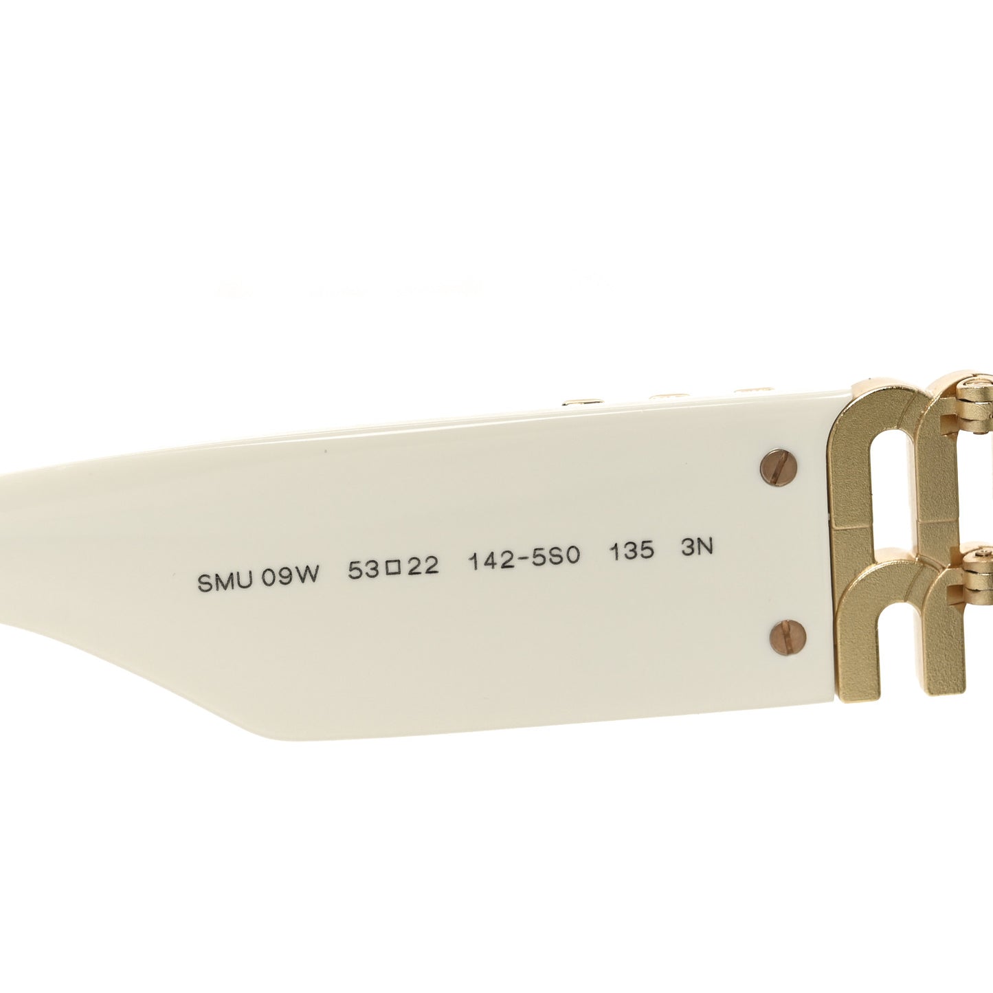 Acetate Rectangle Sunglasses SMU 09W White