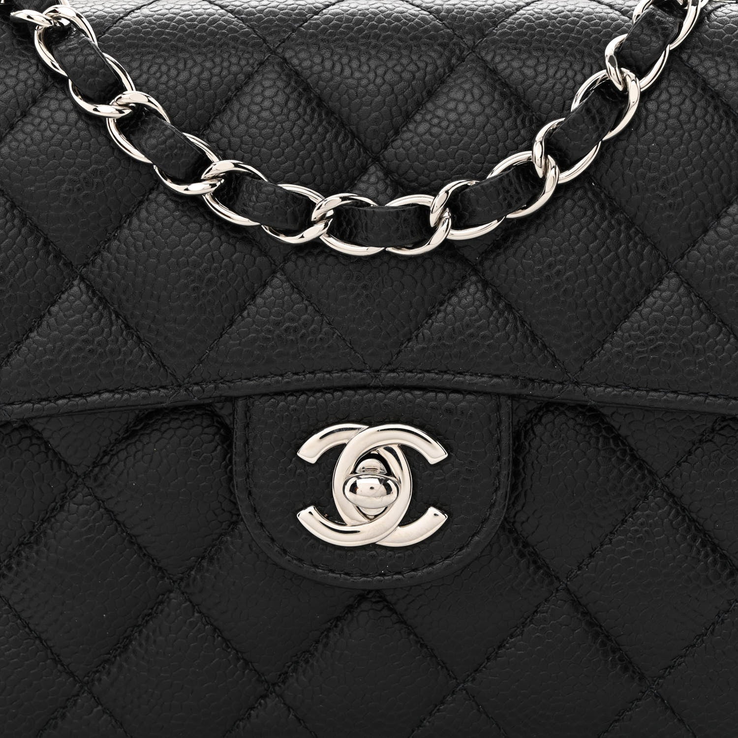 Chanel Caviar Quilted Mini Square Flap Black 8 of 11