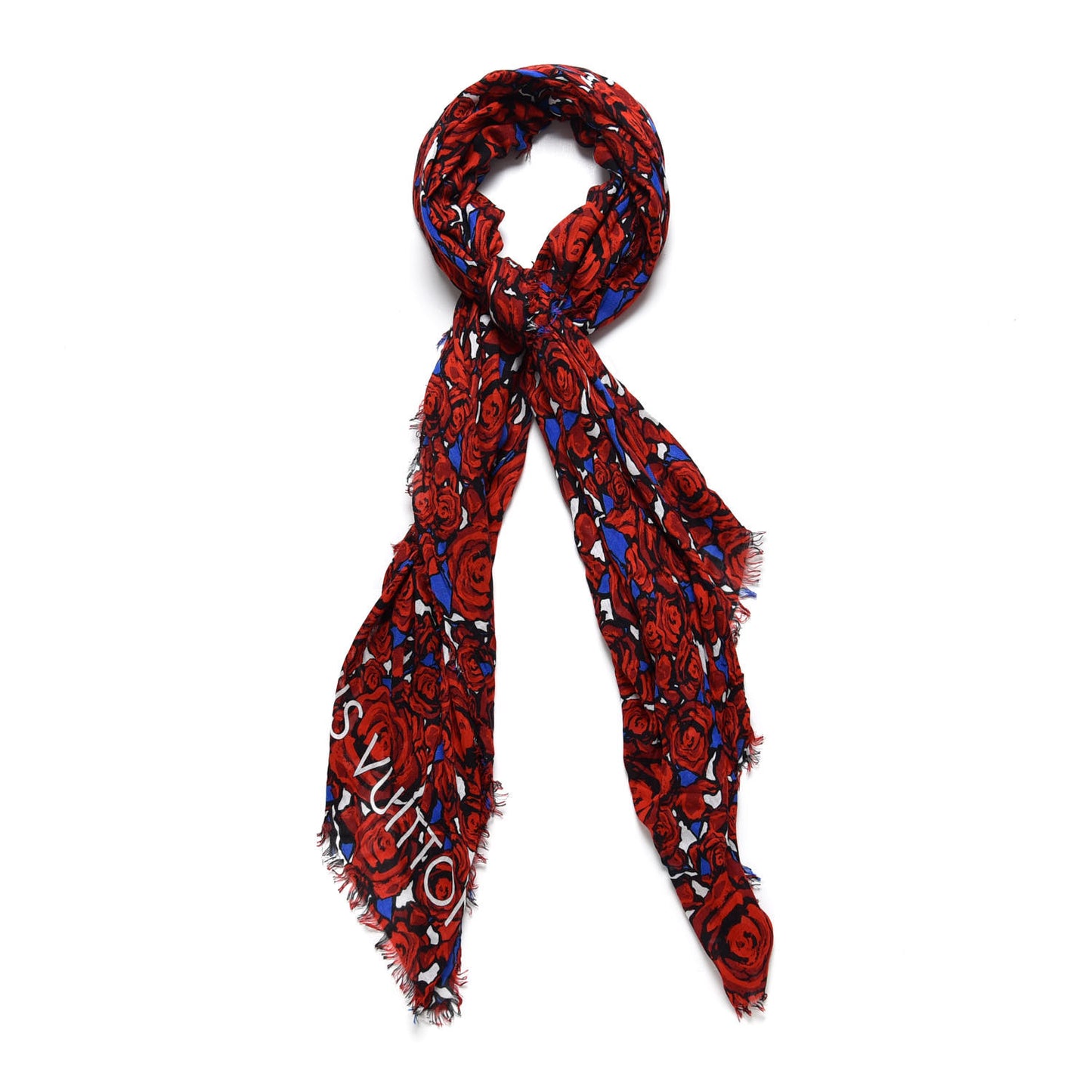 Modal Silk Rock'n'Roses Stole Red