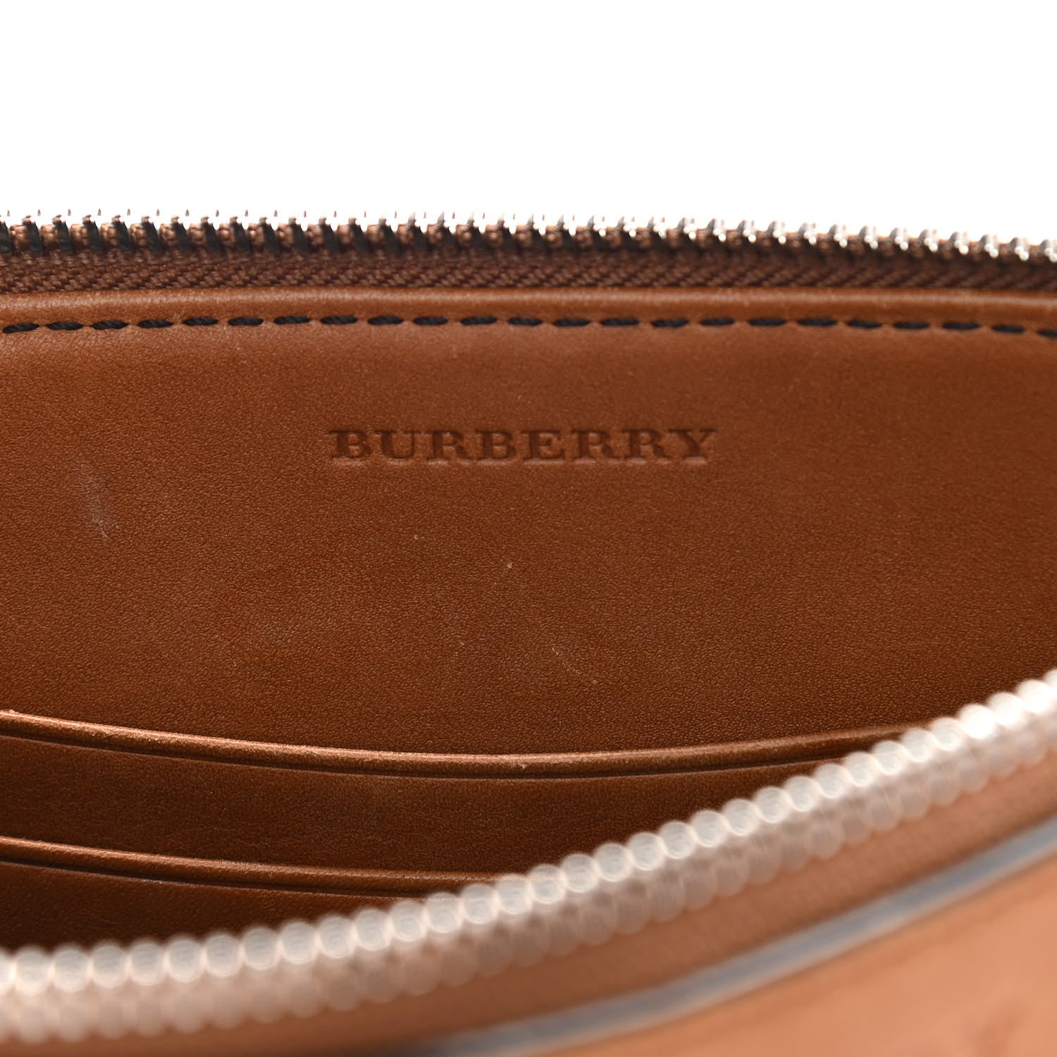 Burberry Mega Check Peyton Crossbody Clutch Bag Saddle Brown 6 of 12