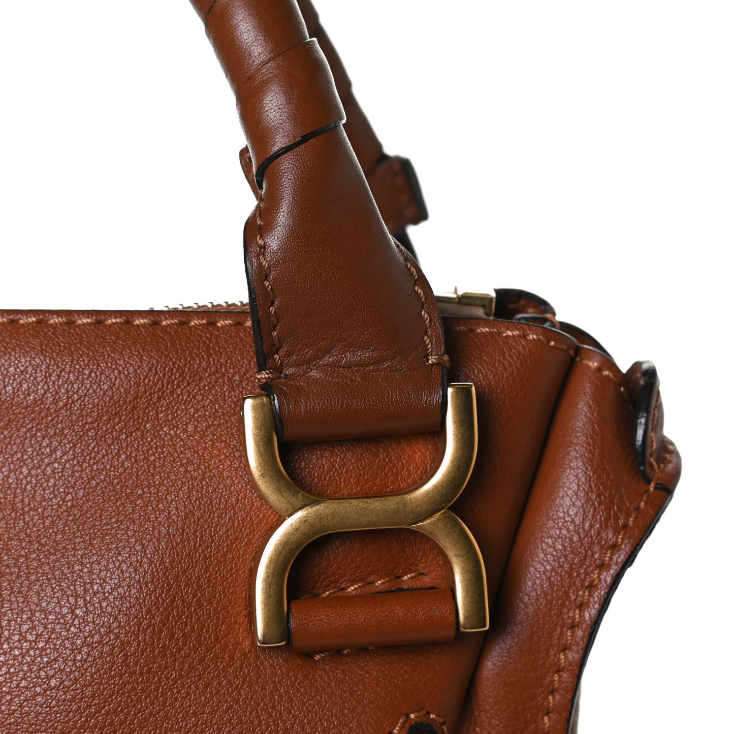 Calfskin Medium Marcie Satchel Tan