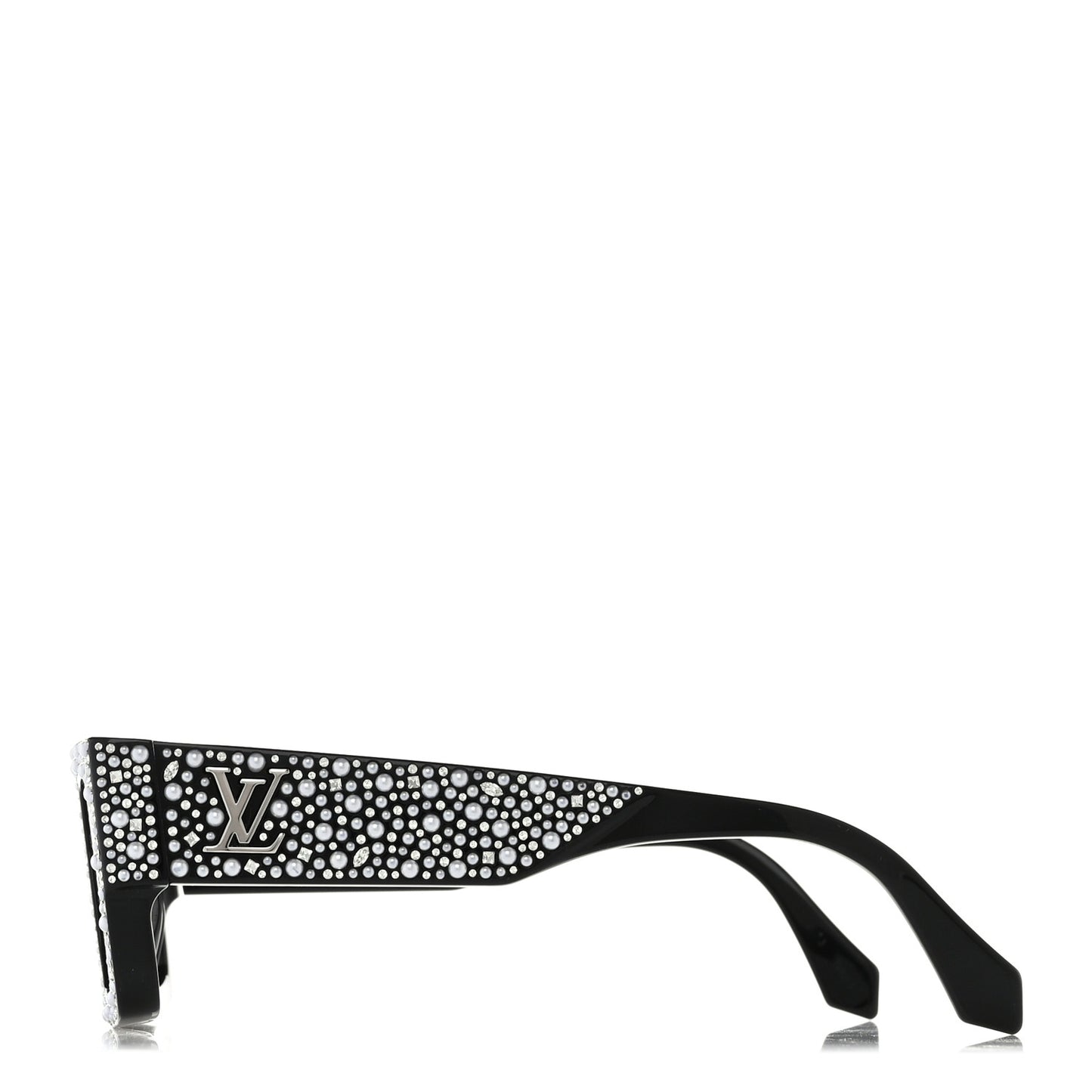 Acetate LV Clash Pearls & Strass Sunglasses Z2396W Black