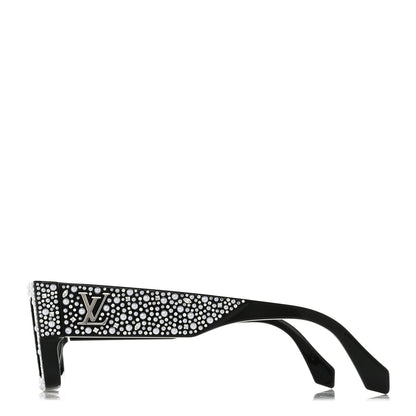 Louis Vuitton Acetate LV Clash Pearls & Strass Sunglasses Z2396W Black 3 of 7
