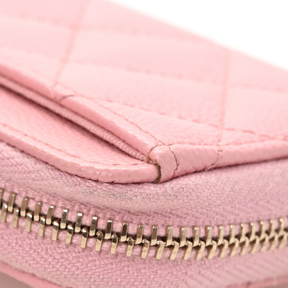 Chanel Caviar Quilted Zip Coin Purse Light Pink 8 of 9