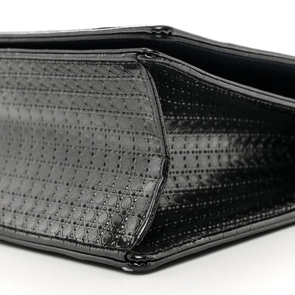 Christian Dior Metallic Calfskin Micro-Cannage Medium Diorama Flap Bag Graphite 9 of 9