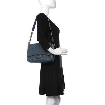 Chanel Caviar Quilted Medium Rock In Rome Single Flap Blue 2 of 10