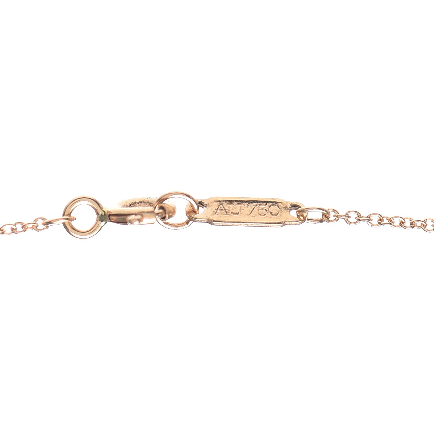 Tiffany 18K Rose Gold Diamond Metro Heart Pendant Necklace 4 of 6