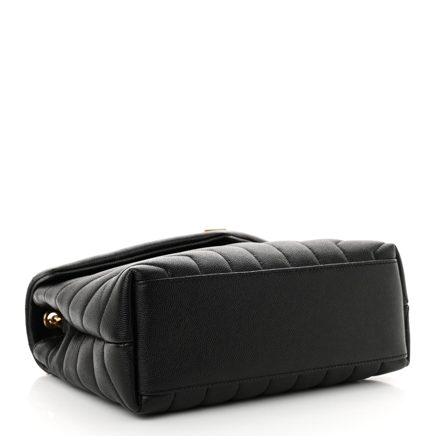 Grain de Poudre Calfskin Y Quilted Monogram Small Loulou Chain Satchel Black