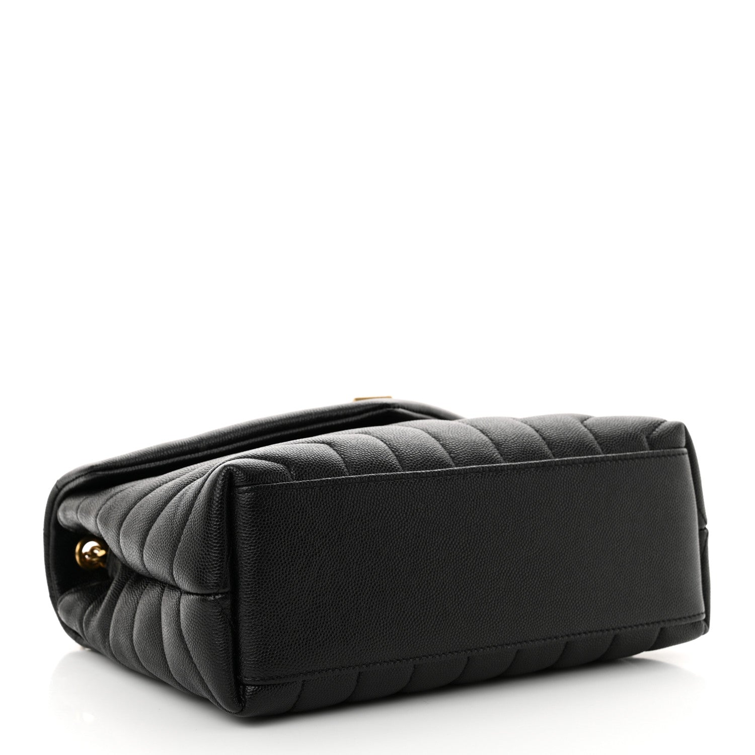 Saint Laurent Grain de Poudre Calfskin Y Quilted Monogram Small Loulou Chain Satchel Black 4 of 10