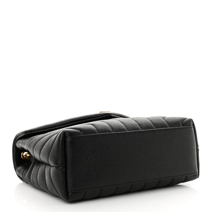 Saint Laurent Grain de Poudre Calfskin Y Quilted Monogram Small Loulou Chain Satchel Black 4 of 10