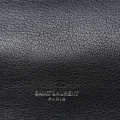 Saint Laurent Sheepskin Matelasse Chevron Monogram Monochrome Large College Satchel Black 6 of 14