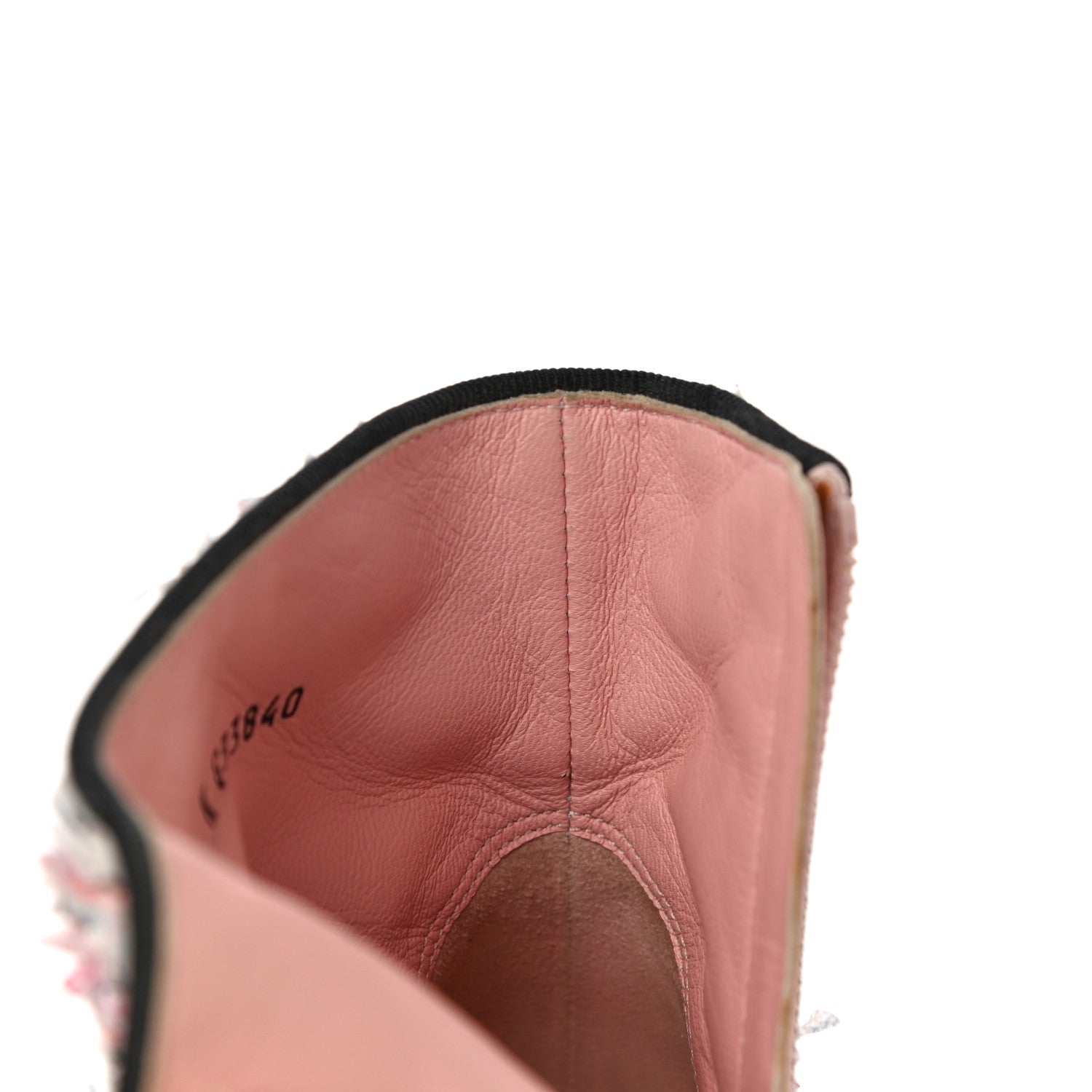 Chanel Tweed Cap Toe CC Short Boots 36 Pink Blue Black 15 of 19