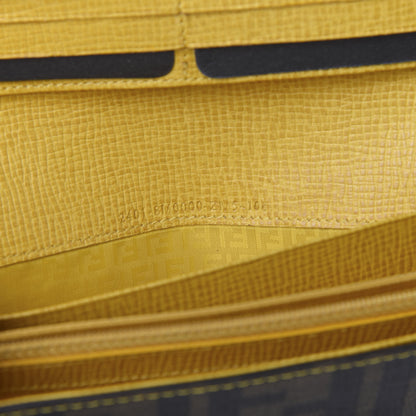 Fendi Zucca Spalmati Vitello Elite Continental Wallet Tobacco Giallo 10 of 12