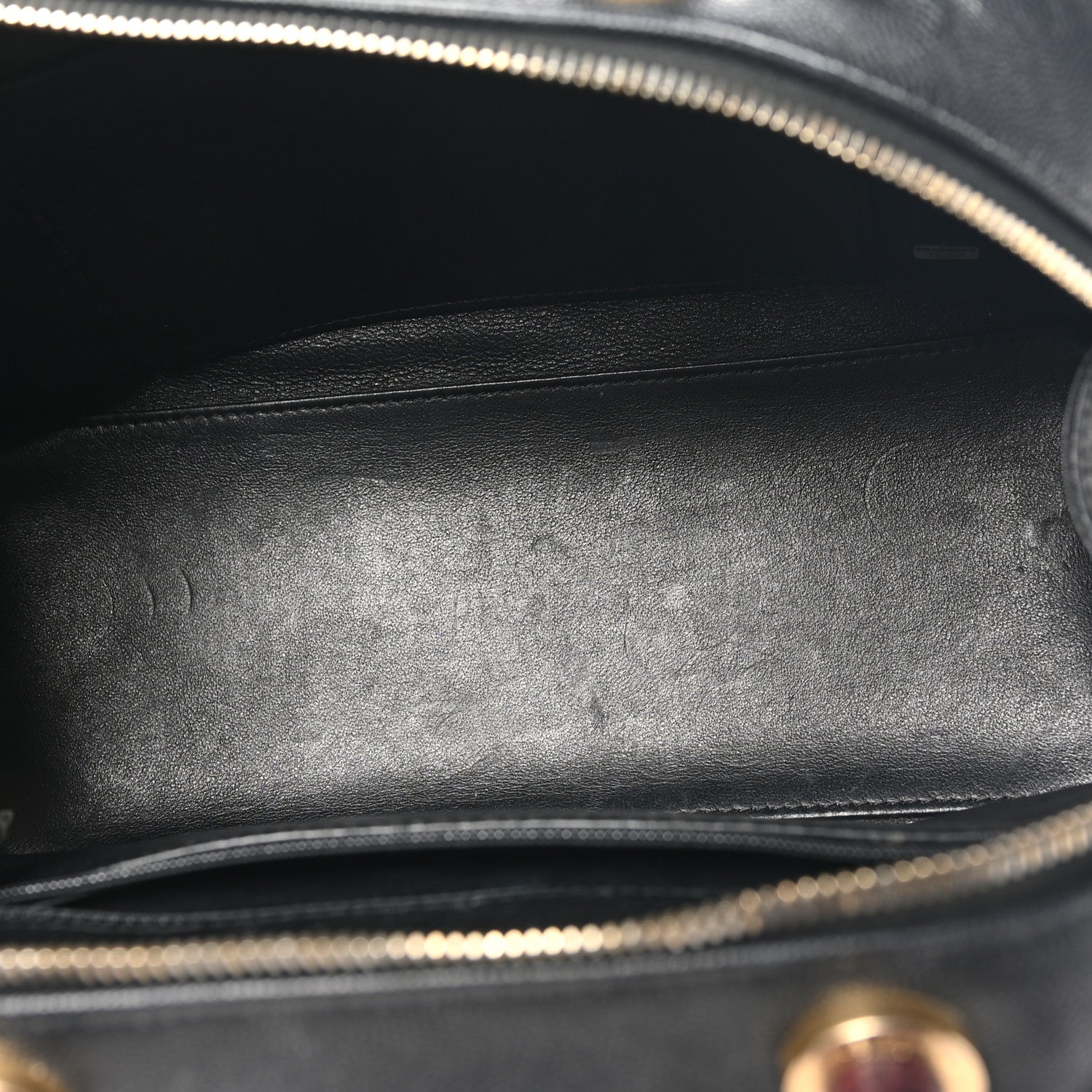 Chanel Caviar Lizard Quilted Coco Handle Bowler Black 5 of 10