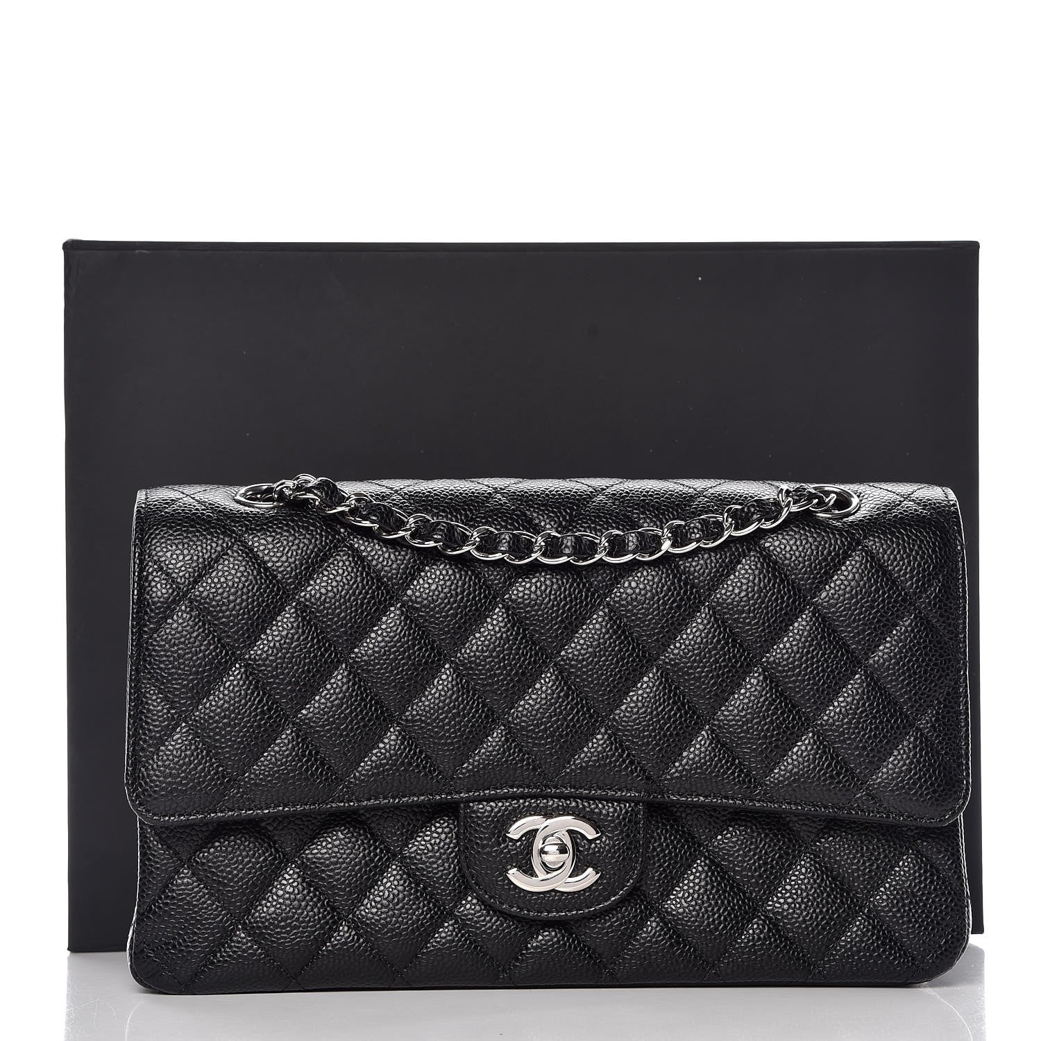 Chanel Caviar Quilted Medium Double Flap Black 9 of 9