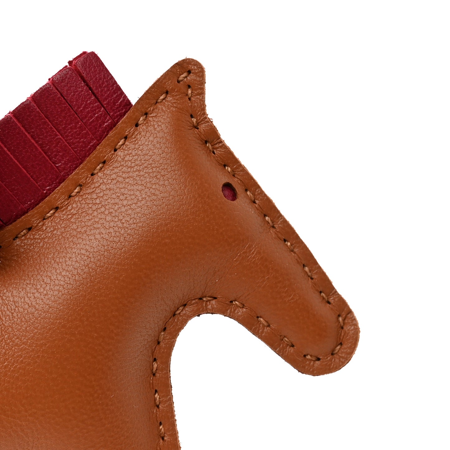 Milo Lambskin Grigri Rodeo Horse Bag Charm PM Gold Rubis Rose Poupre
