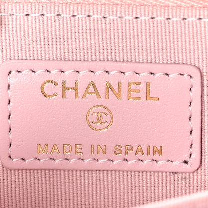 Chanel Caviar Quilted Zip Coin Purse Light Pink 6 of 10