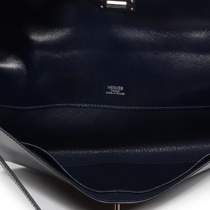 Hermes Box Kelly Cut Clutch Pochette Indigo 8 of 8