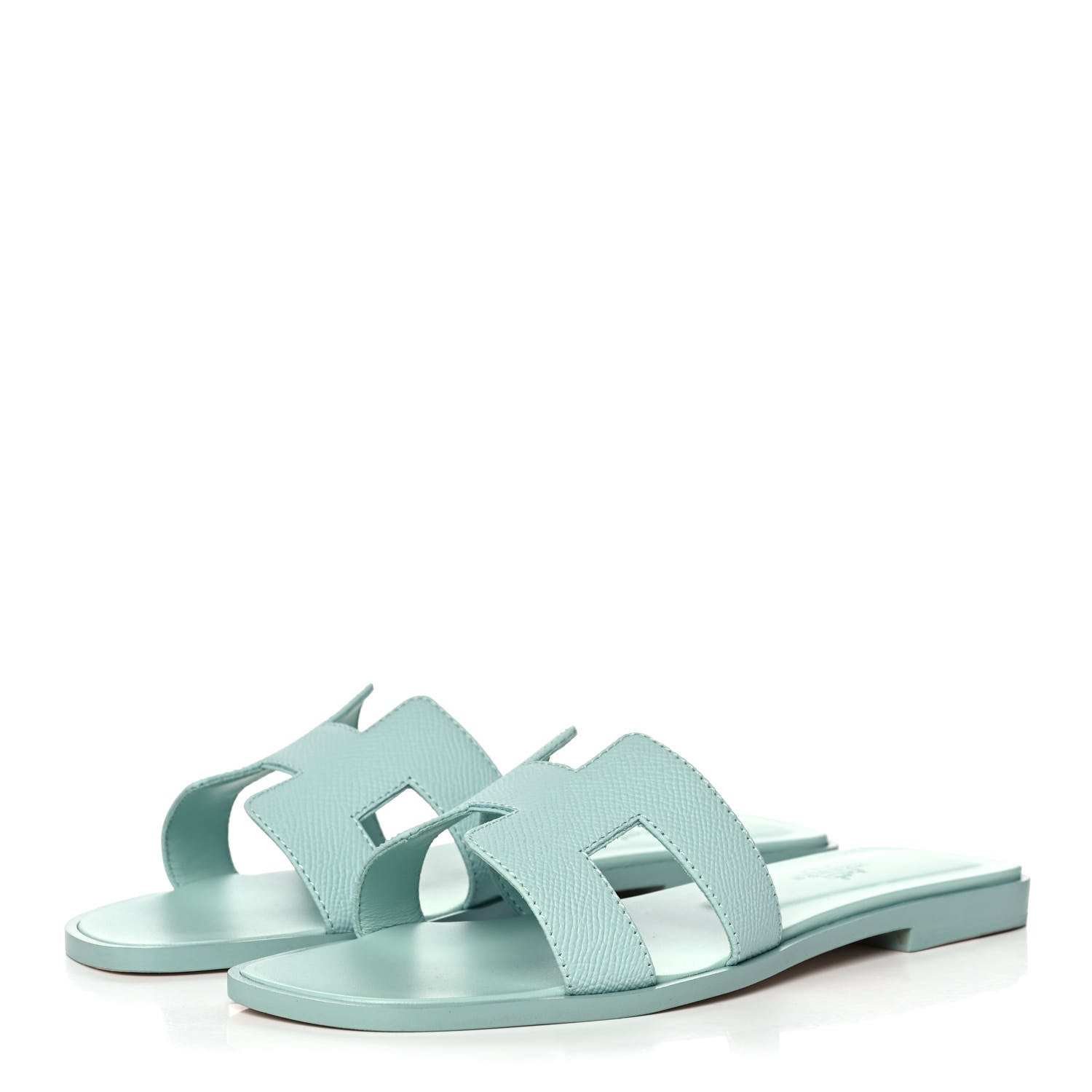 Hermes Epsom Oran Sandals 36.5 Vert Embrun 3 of 10