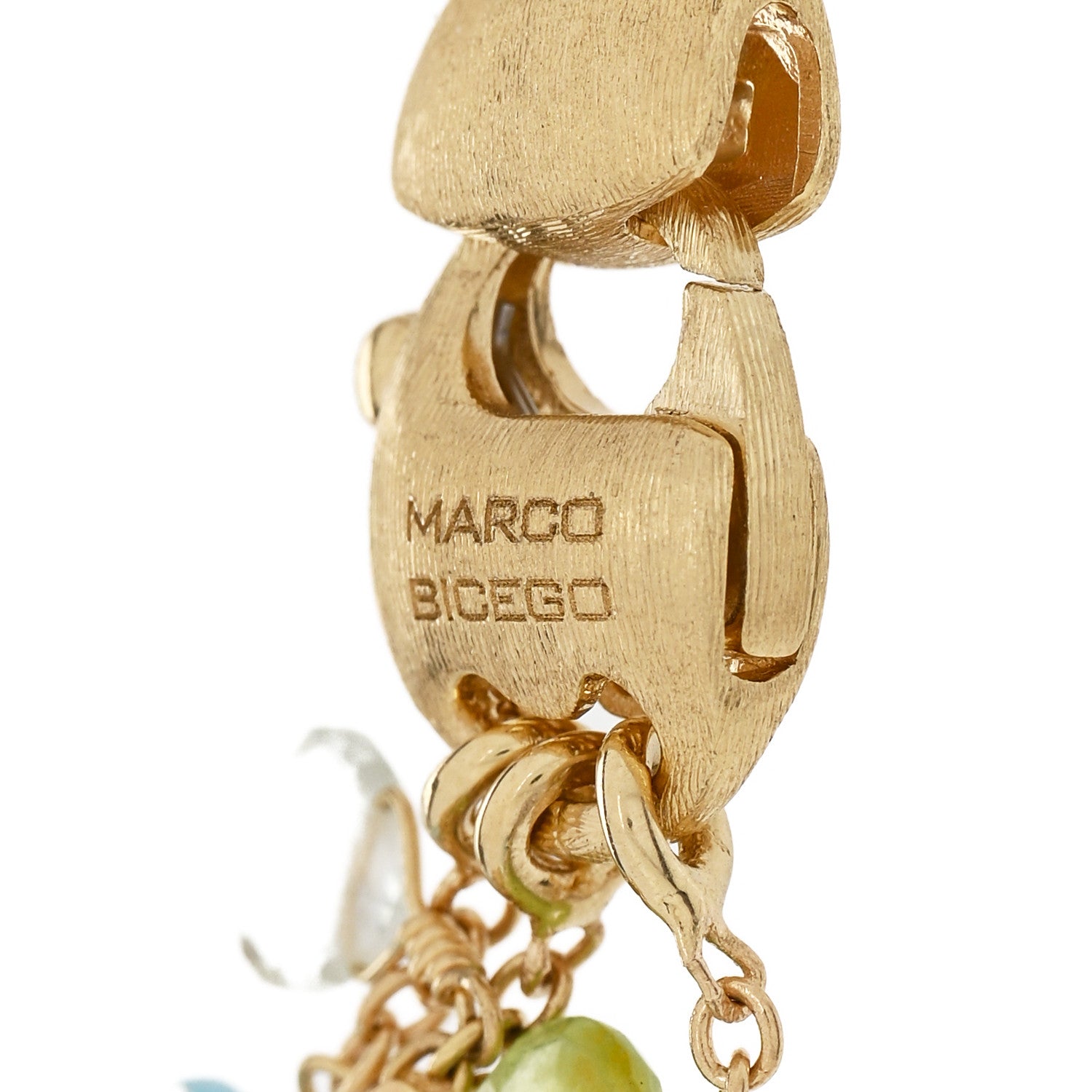 Marco Bicego 18K Yellow Gold Multi Gemstone Paradise Triple Strand Bracelet 3 of 3