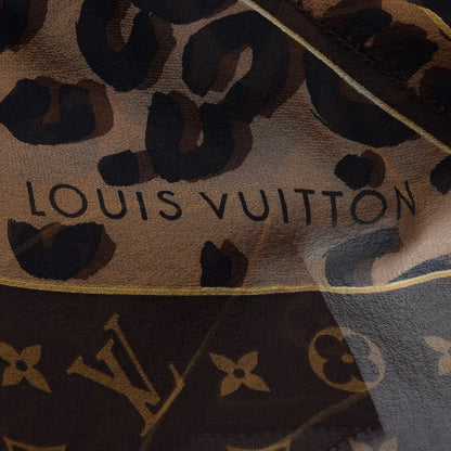 Louis Vuitton Silk Crepe Leopard Monogram Scarf 5 of 6