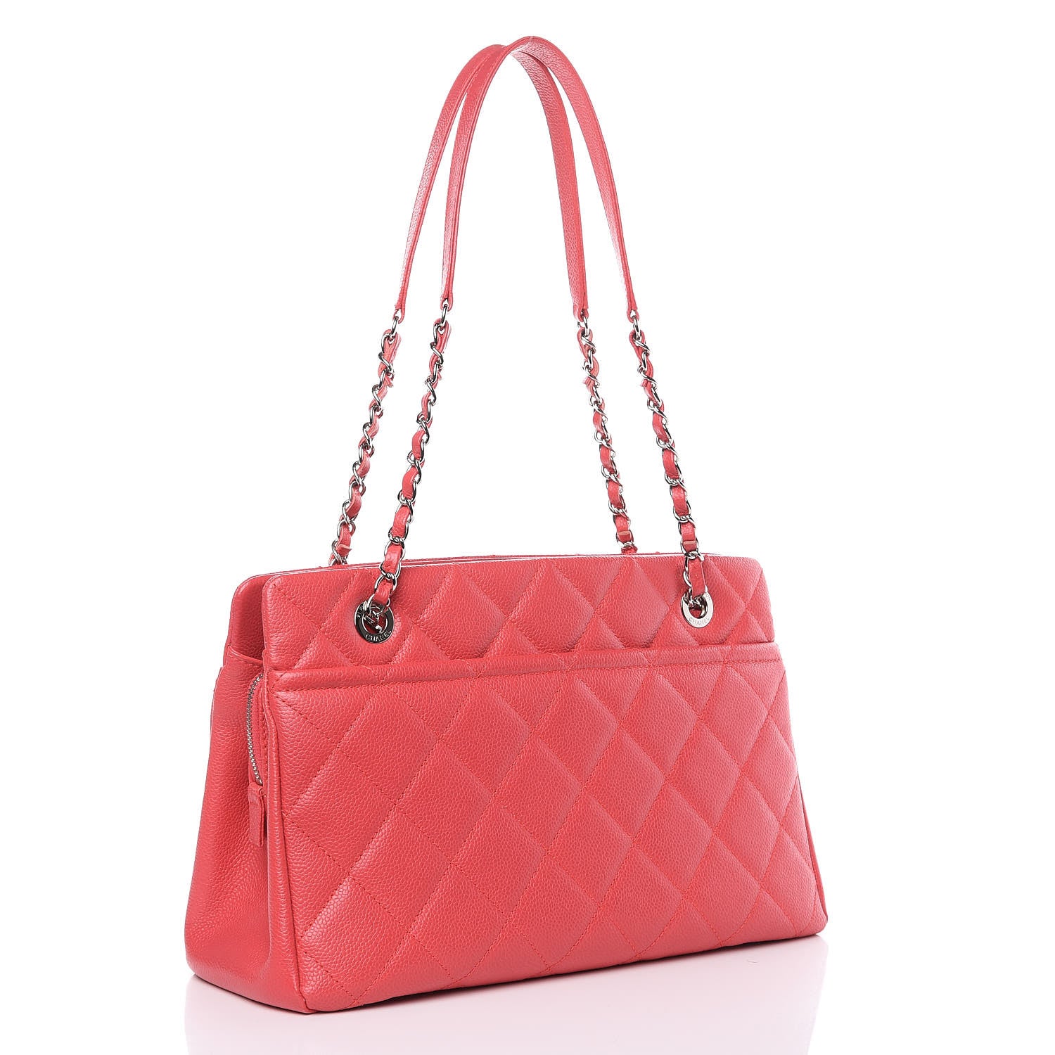 Chanel Caviar Quilted Timeless CC Soft Tote Pink 3 of 15