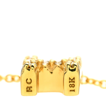 Roberto Coin 18K Yellow Gold Diamond Love Letter H Pendant Necklace 5 of 5