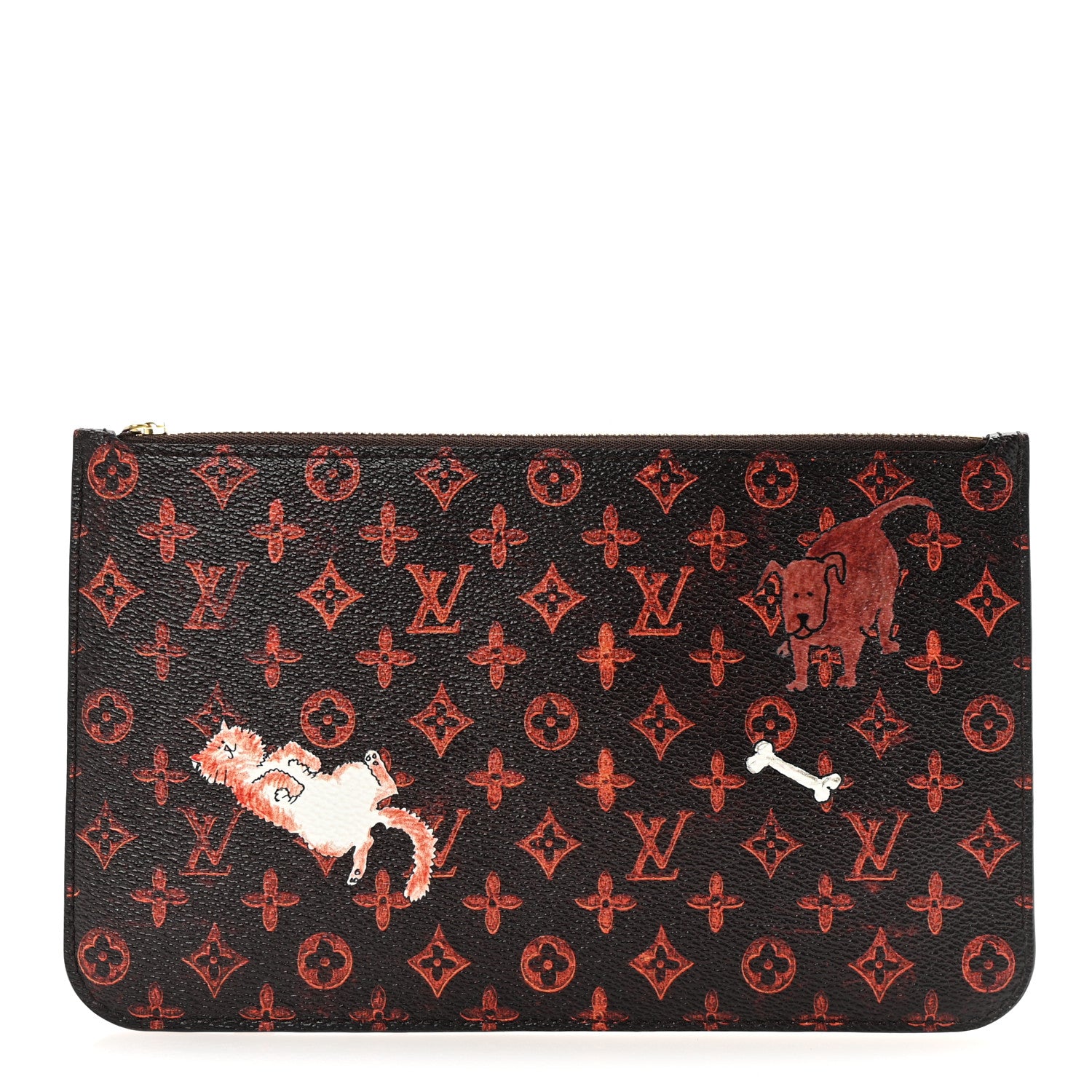 Louis Vuitton Catogram Neverfull MM GM Pochette Marron 1 of 6