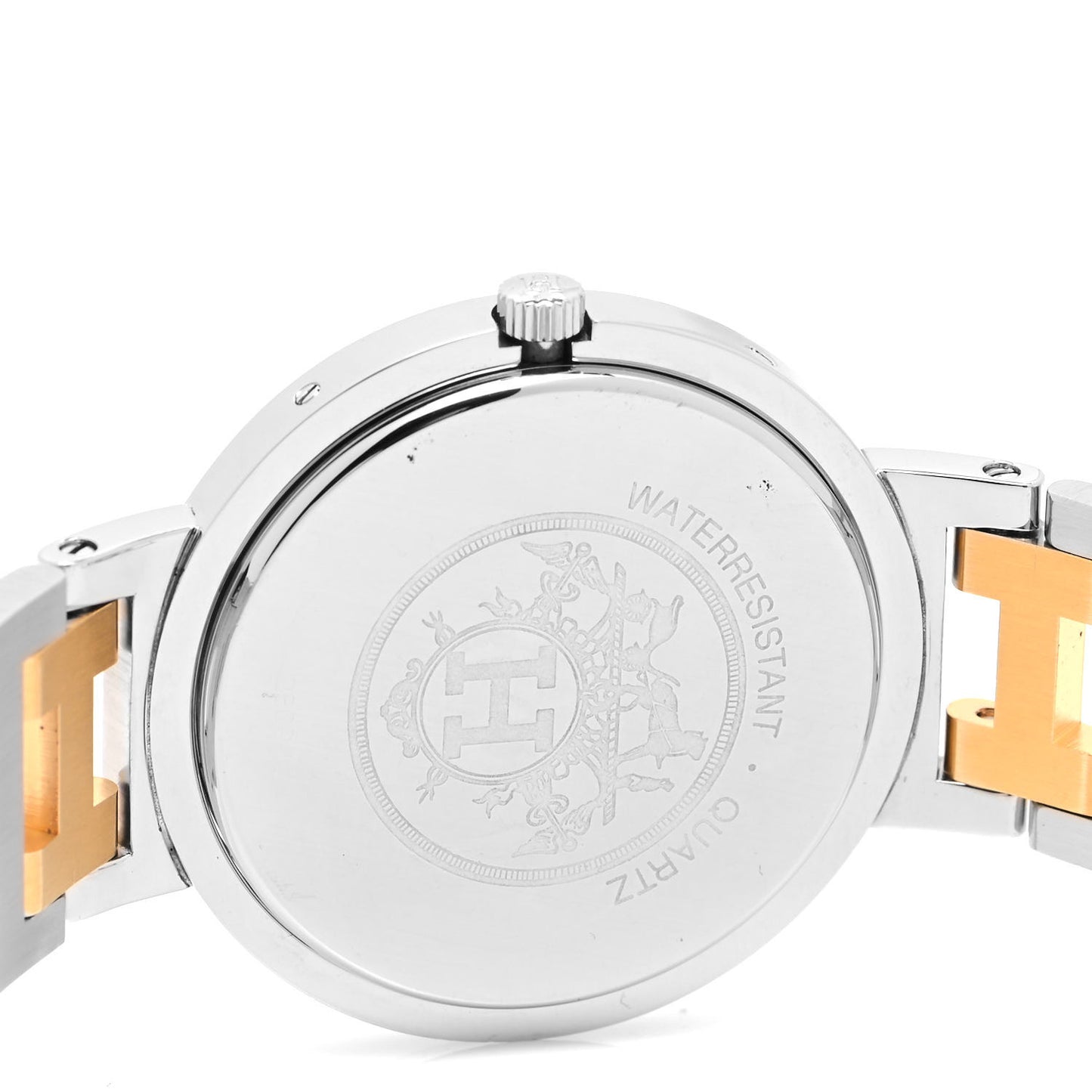 Stainless Steel 34mm Clipper Quartz Watch Gold