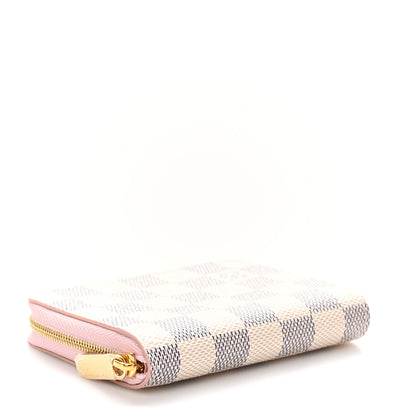 Louis Vuitton Damier Azur Zippy Coin Purse Rose Ballerine 4 of 8