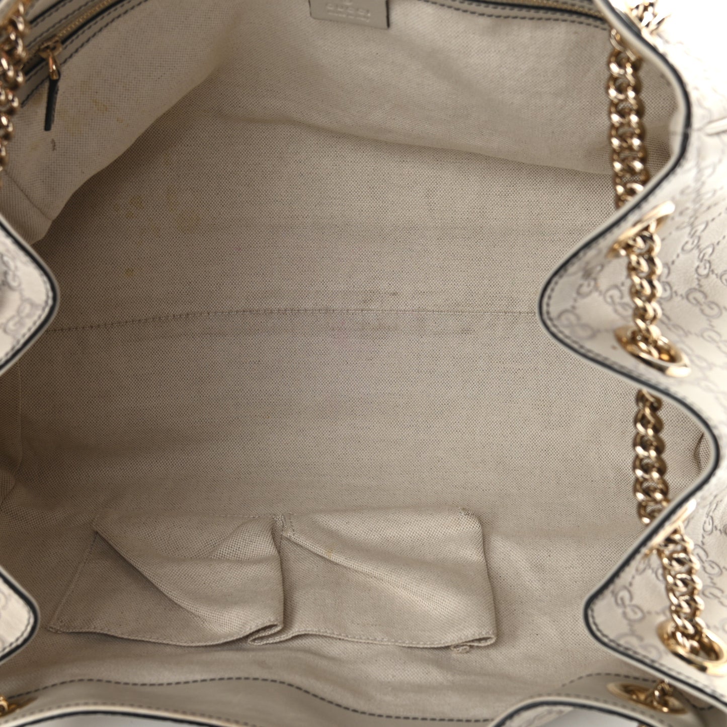 Guccissima Signature Medium Emily Shoulder Bag Mystic White