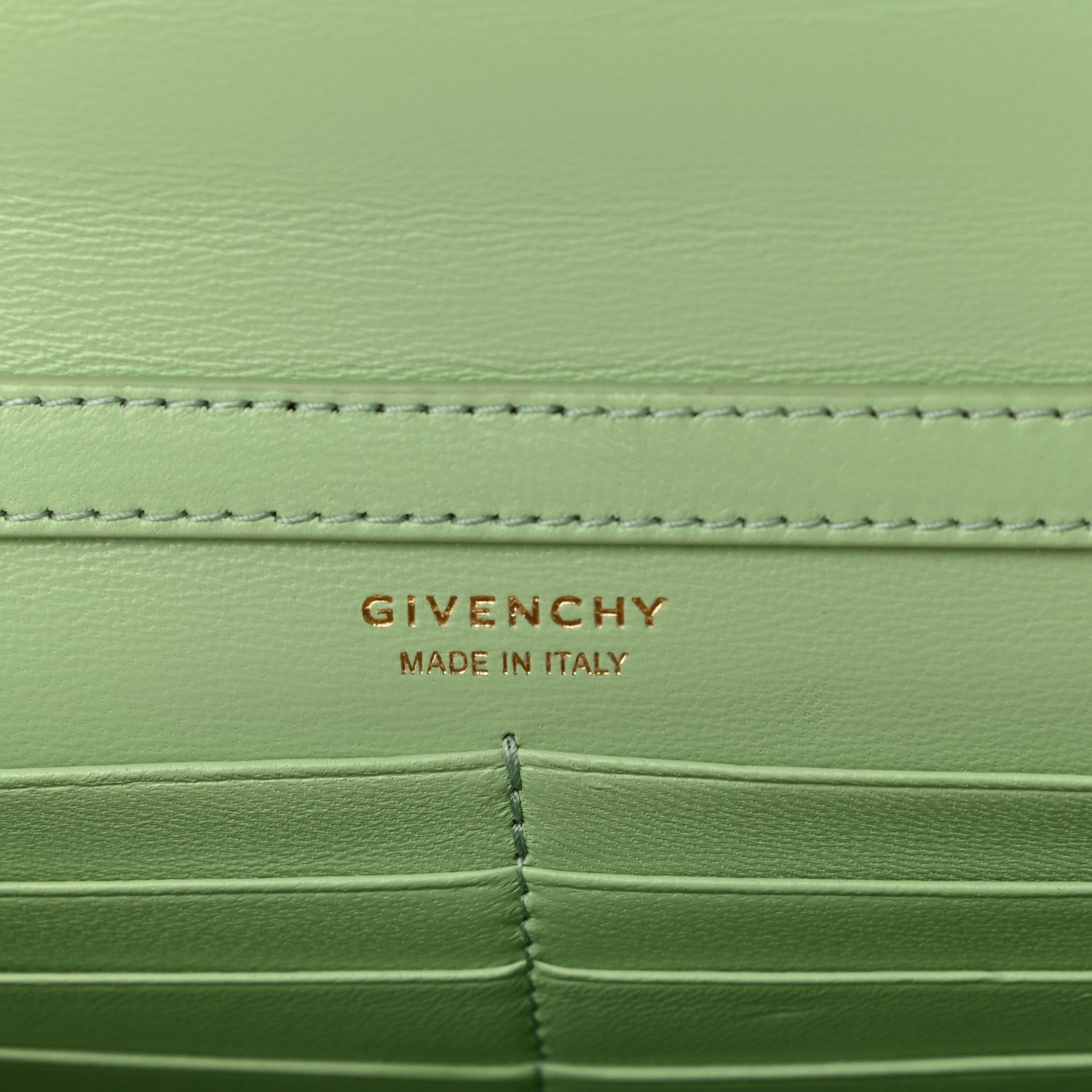 Givenchy Shiny Calfskin 4G Wallet on Chain Pistachio 6 of 9