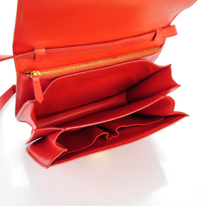 Celine Box Calfskin Medium Classic Box Flap Bag Poppy 5 of 11