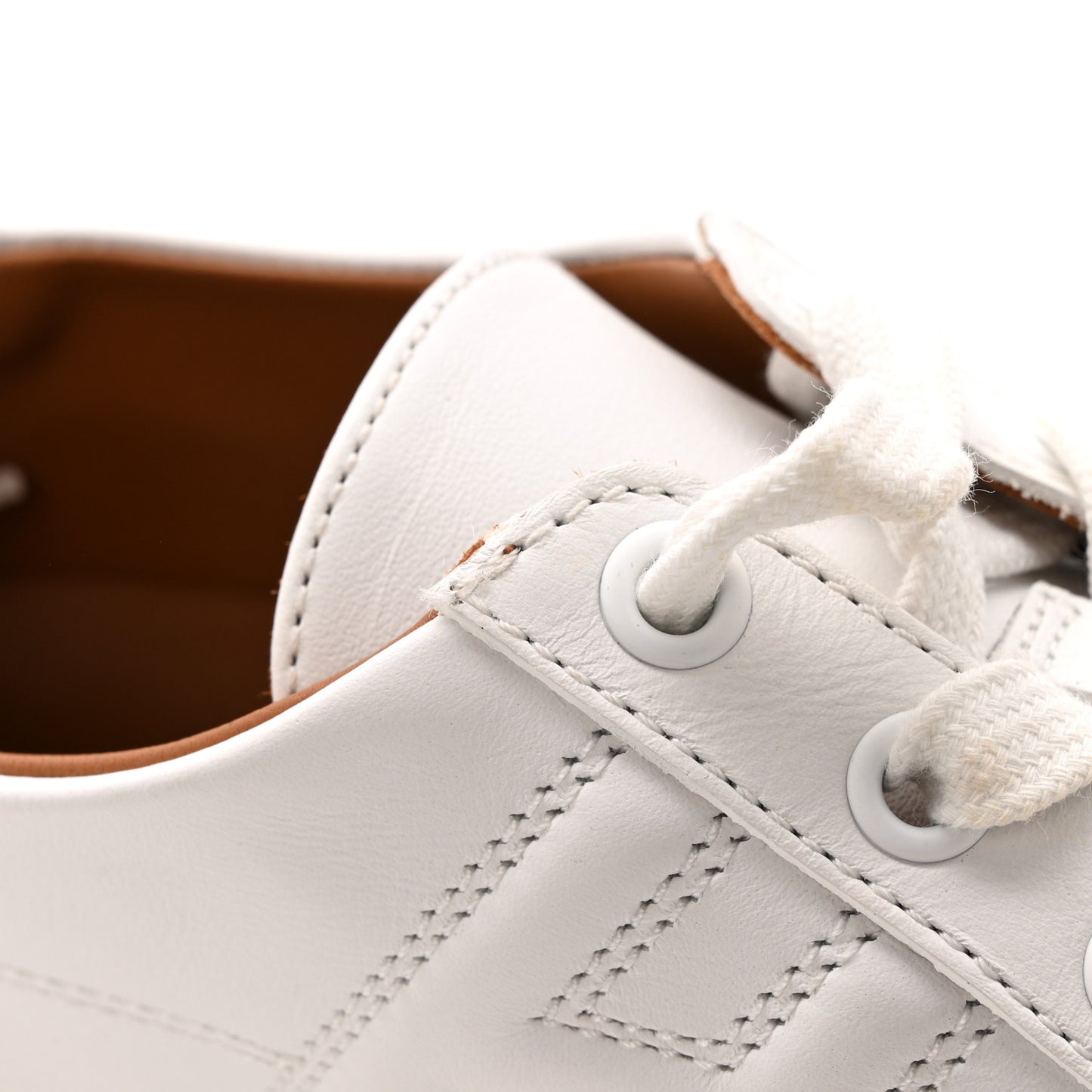 Calfskin Deep Sneakers 38.5 White Naturel