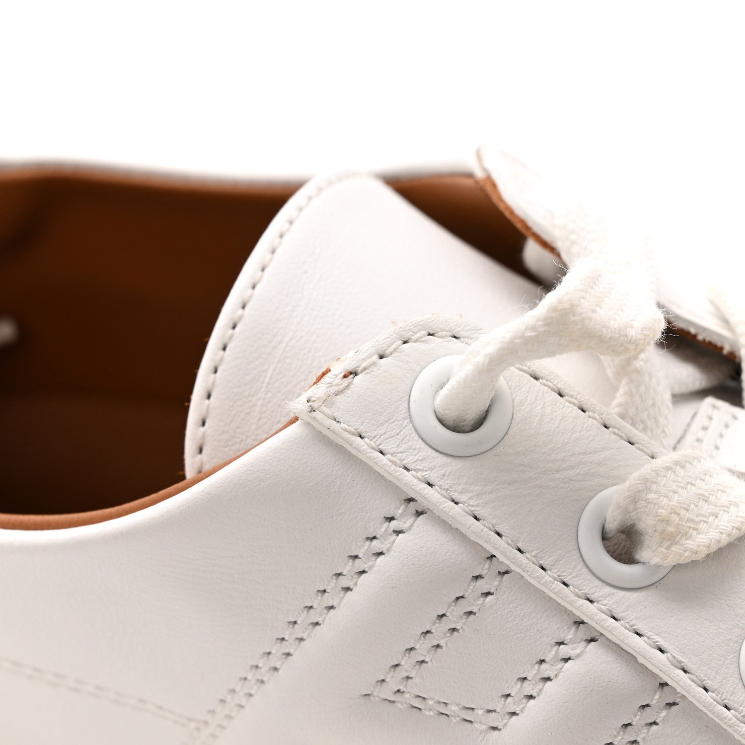 Hermes Calfskin Deep Sneakers 38.5 White Naturel 10 of 11