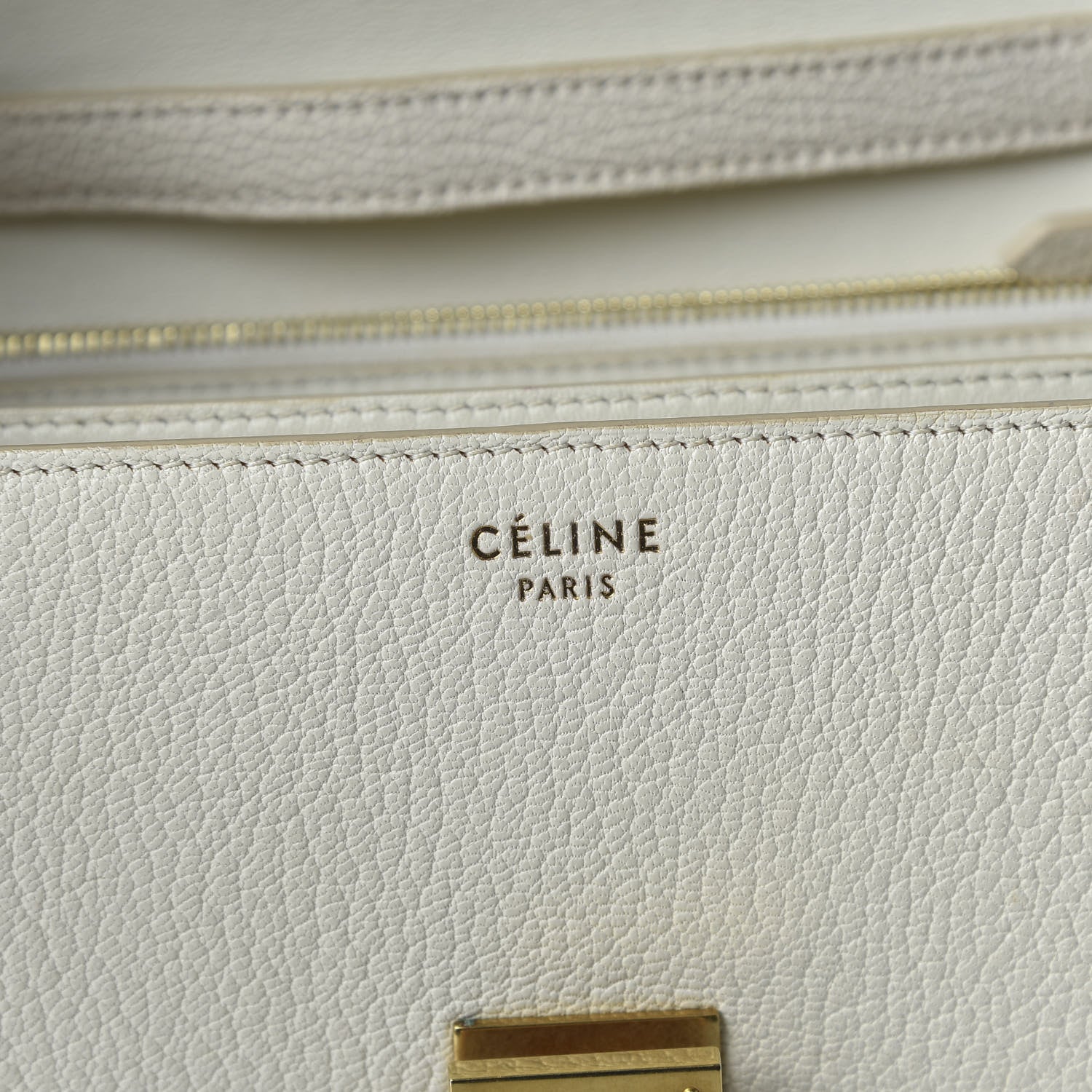 Celine Goatskin Medium Classic Box Flap Bag White 9 of 11