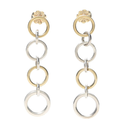 Tiffany Sterling Silver 18K Yellow Gold Multi Circle Dangle Earrings 1 of 6