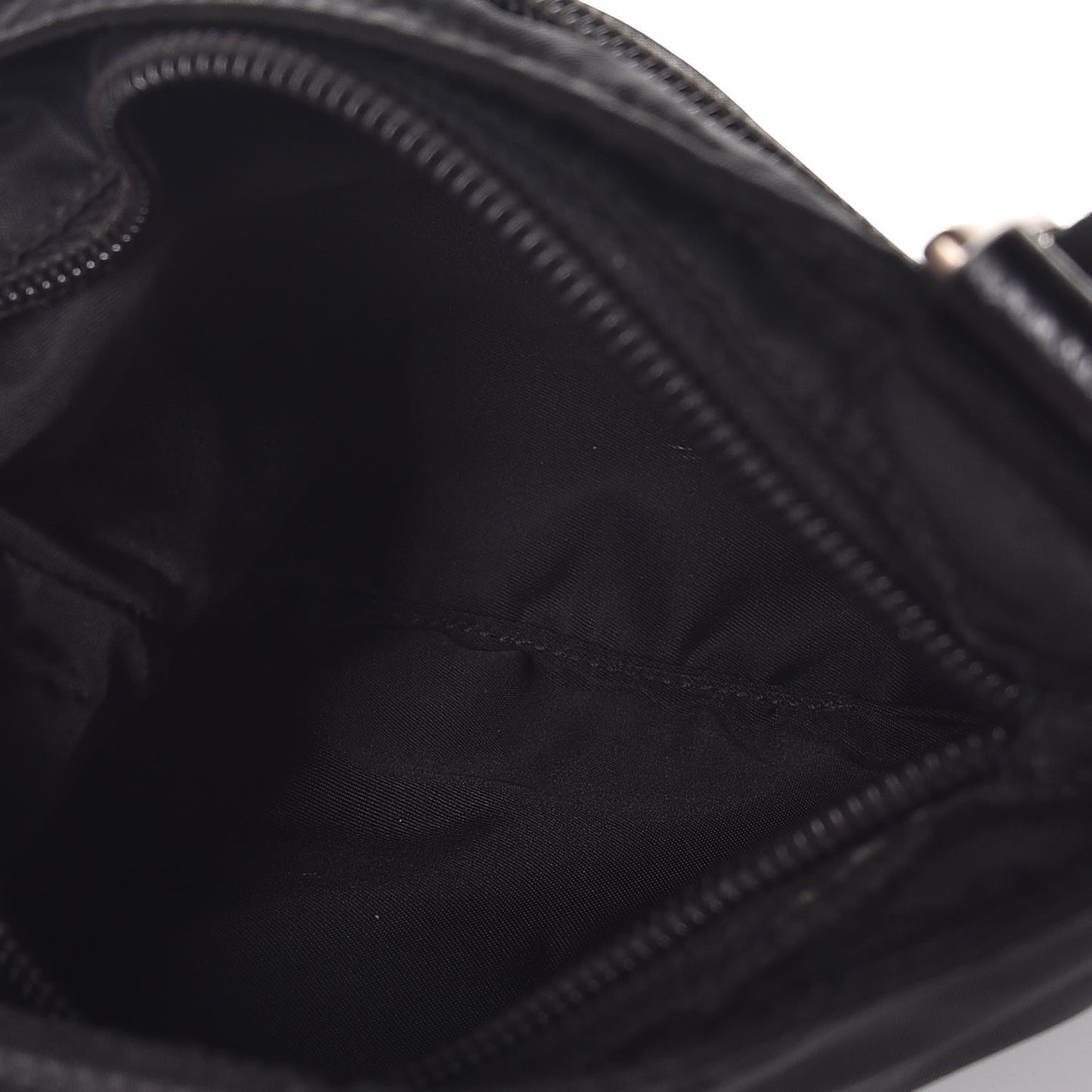 Nylon Small Flat Messenger Bag Black
