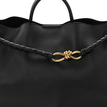 Bottega Veneta Silky Calfskin Large Andiamo Shoulder Bag Black 7 of 10