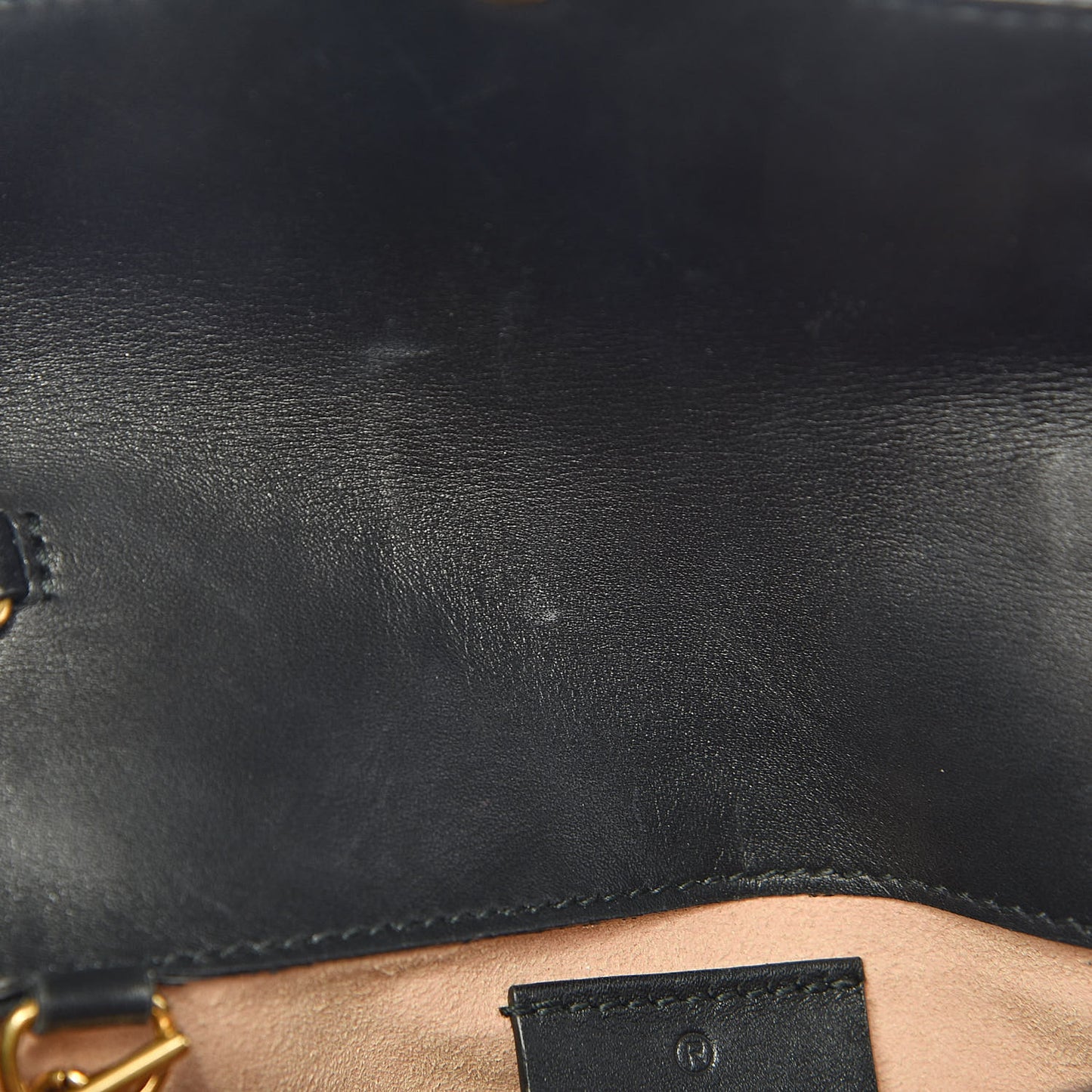 Calfskin Matelasse Super Mini GG Marmont Shoulder Bag Black