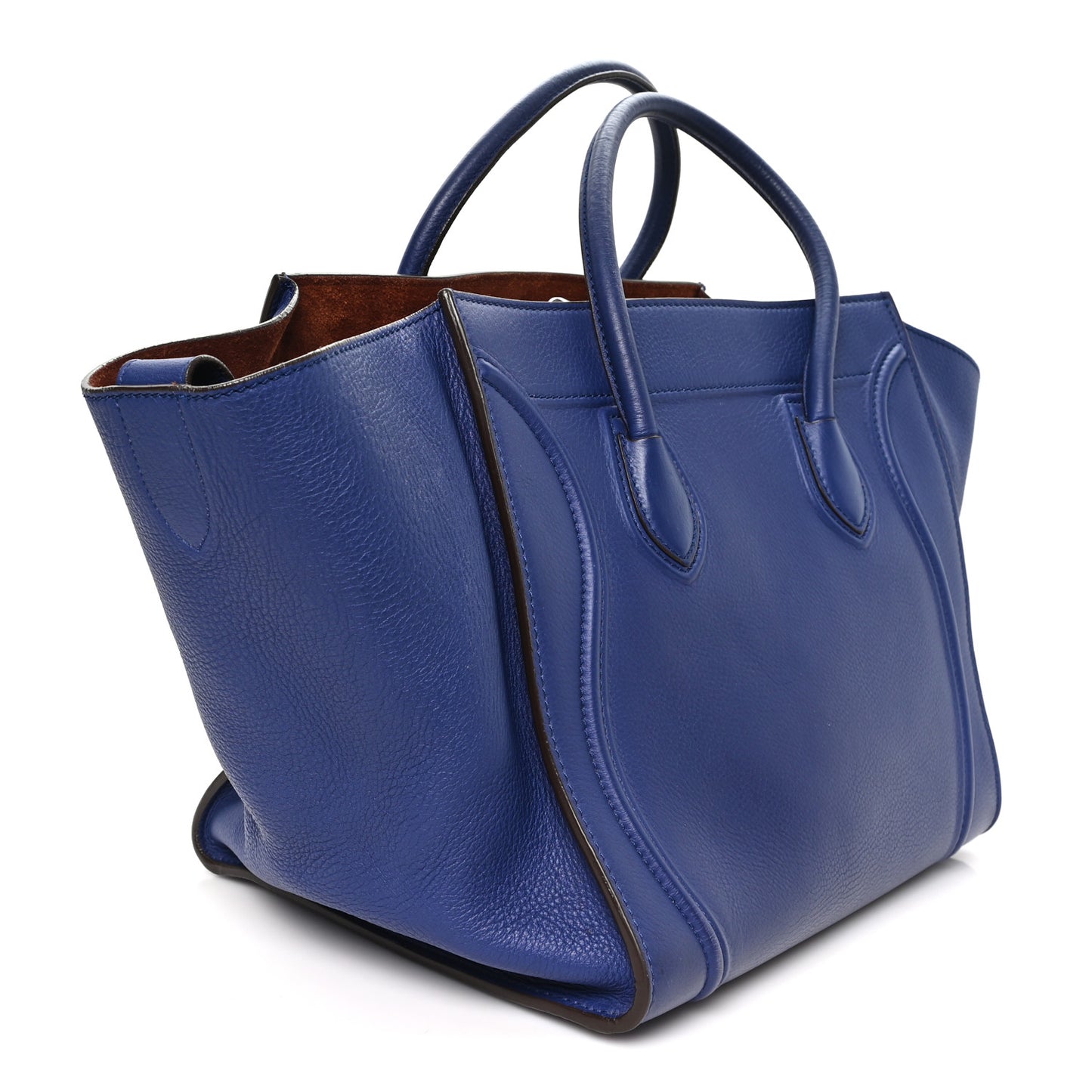 Grained Calfskin Medium Phantom Luggage Indigo