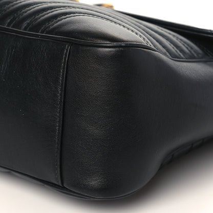 Gucci Calfskin Matelasse Large GG Marmont Shoulder Bag Black 10 of 12