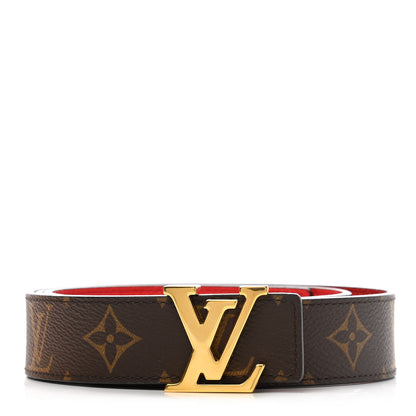 Louis Vuitton Monogram 30mm LV Initiales Reversible Belt 85 34 Coquelicot 1 of 6