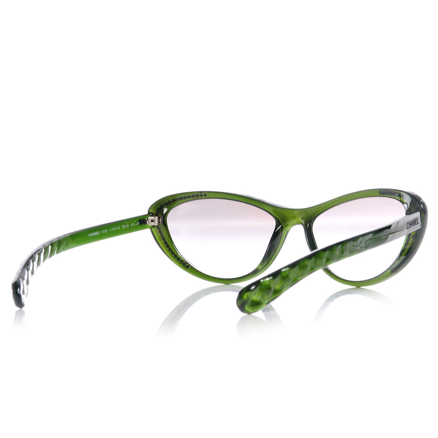 Cat Eye Chain Sunglasses 6039 Green