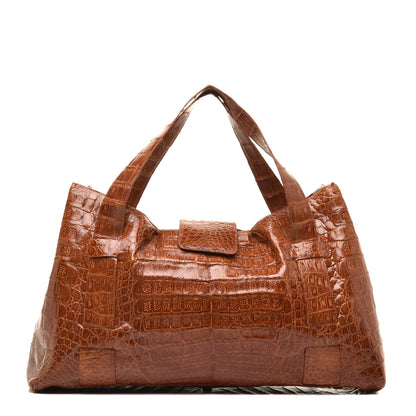 Nancy Gonzalez Crocodile Tote Brown 1 of 8