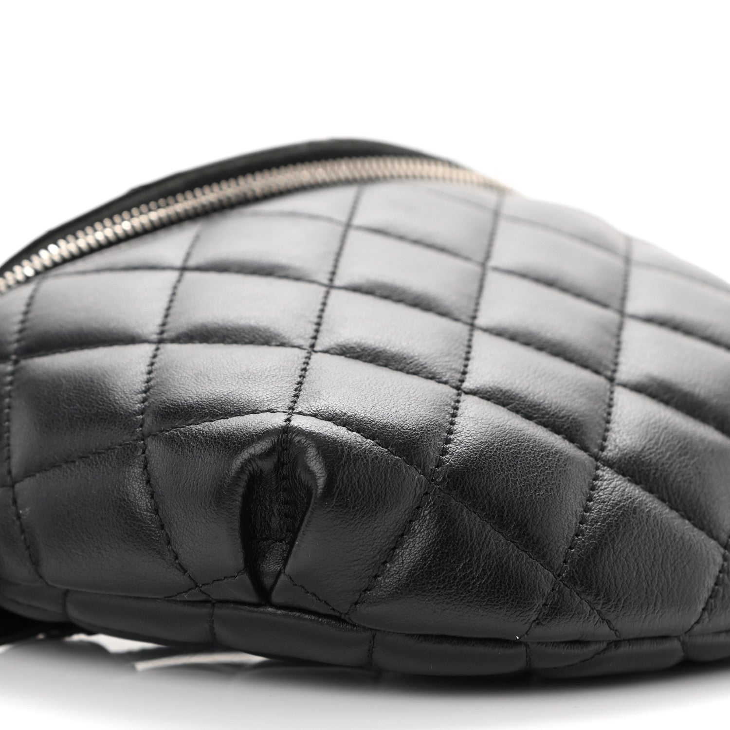 Chanel Lambskin Quilted Waist Belt Bag Black 9 of 14
