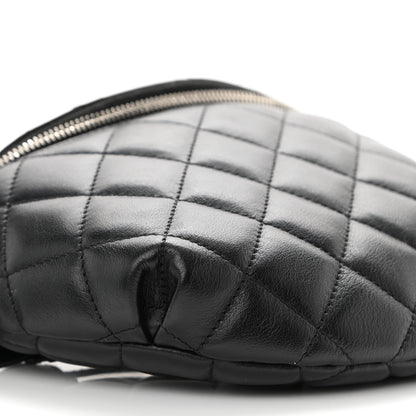 Chanel Lambskin Quilted Waist Belt Bag Black 9 of 14